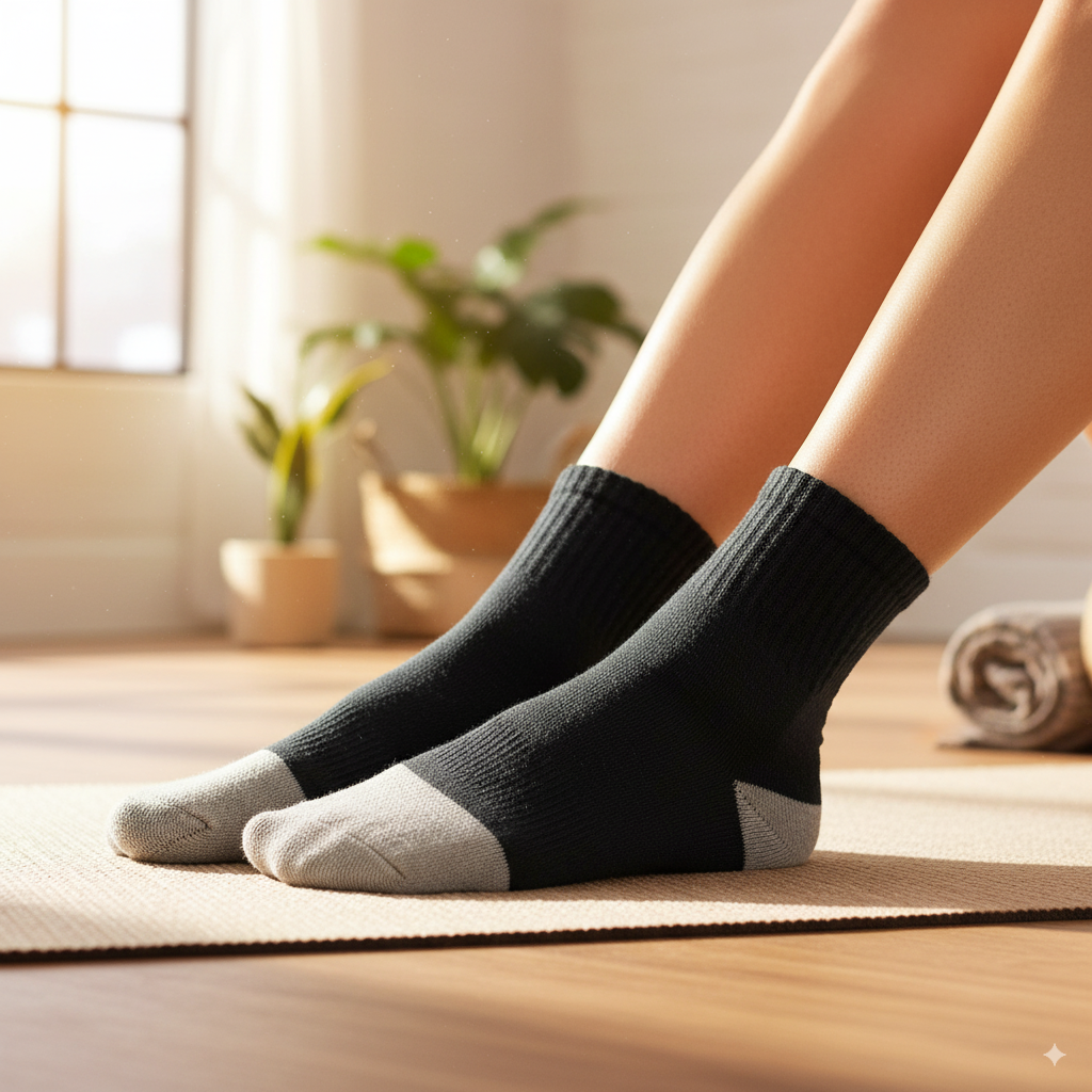 Bamboo Charcoal Anti-Odor Series Towel Socks - X Badger Store