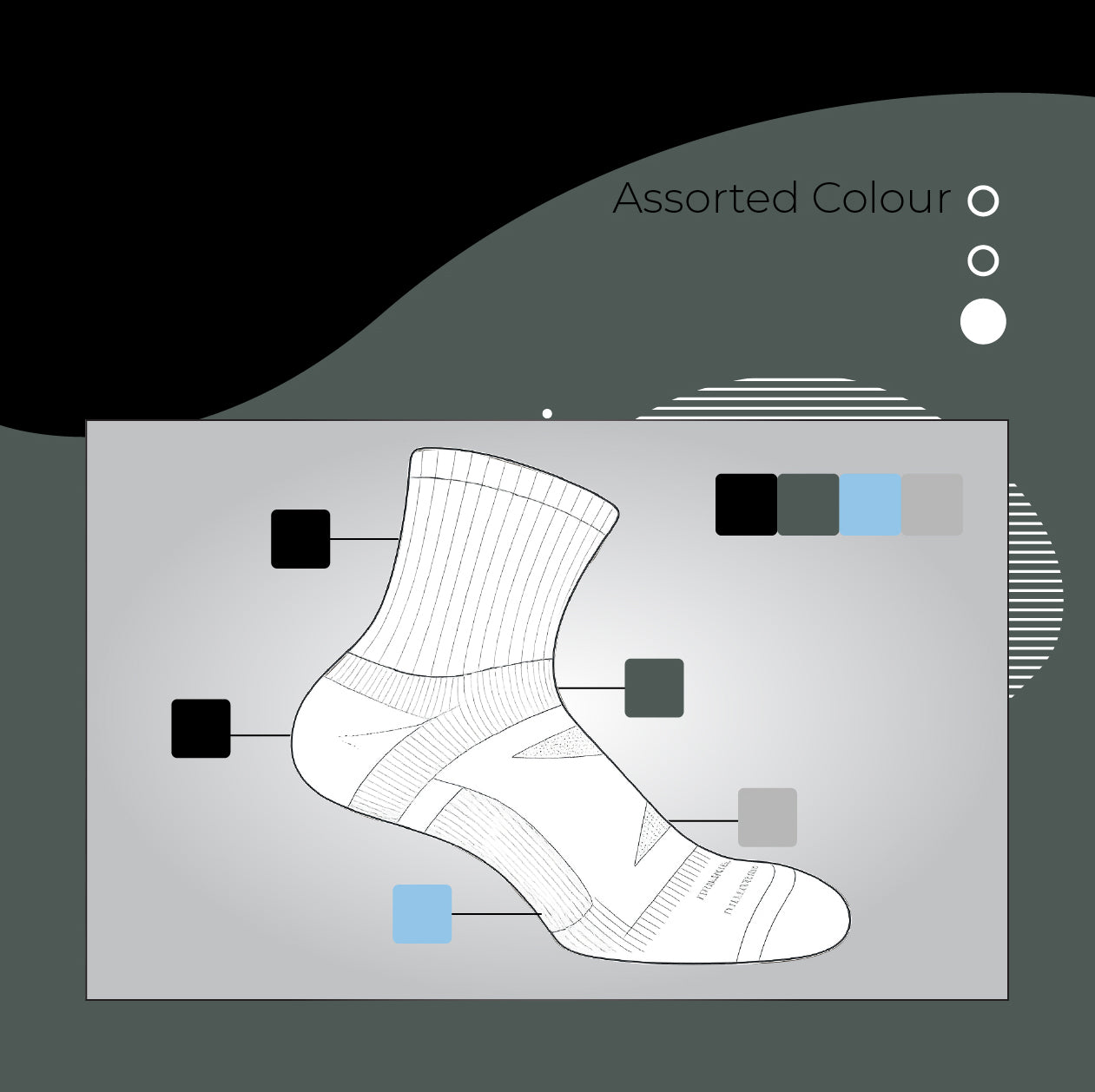 AirFlow Comfort ArchFit Ankle Socks - X Badger Store