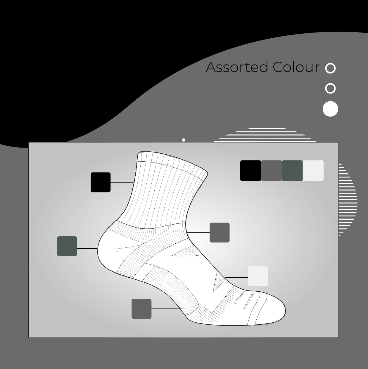 AirFlow Comfort ArchFit Ankle Socks - X Badger Store