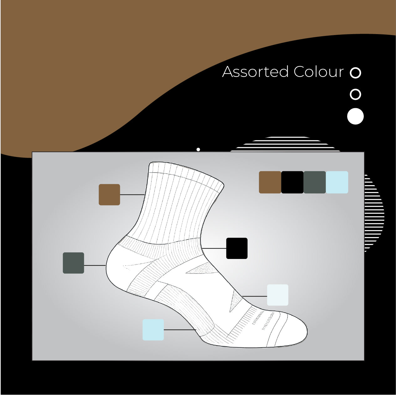 AirFlow Comfort ArchFit Ankle Socks - X Badger Store