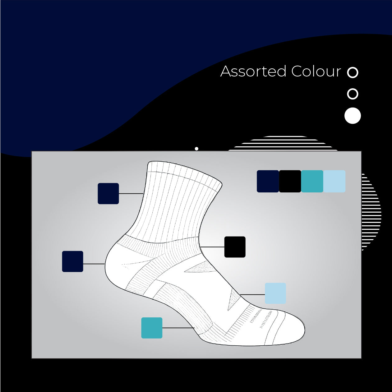 AirFlow Comfort ArchFit Ankle Socks - X Badger Store